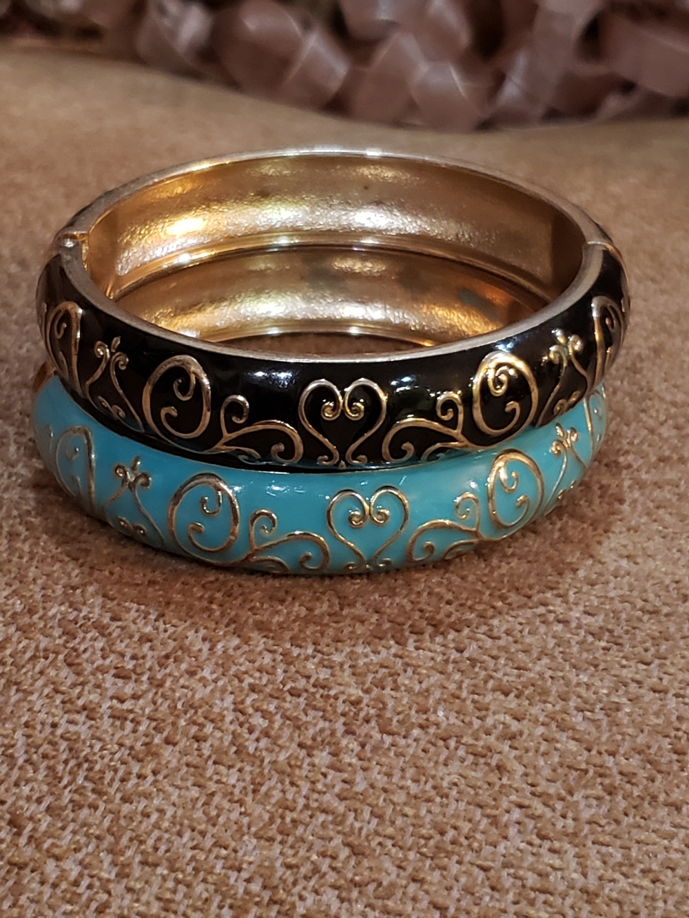 Bundle set Of 2  Enamel Hinge Bracelets *PRICE FIRM*